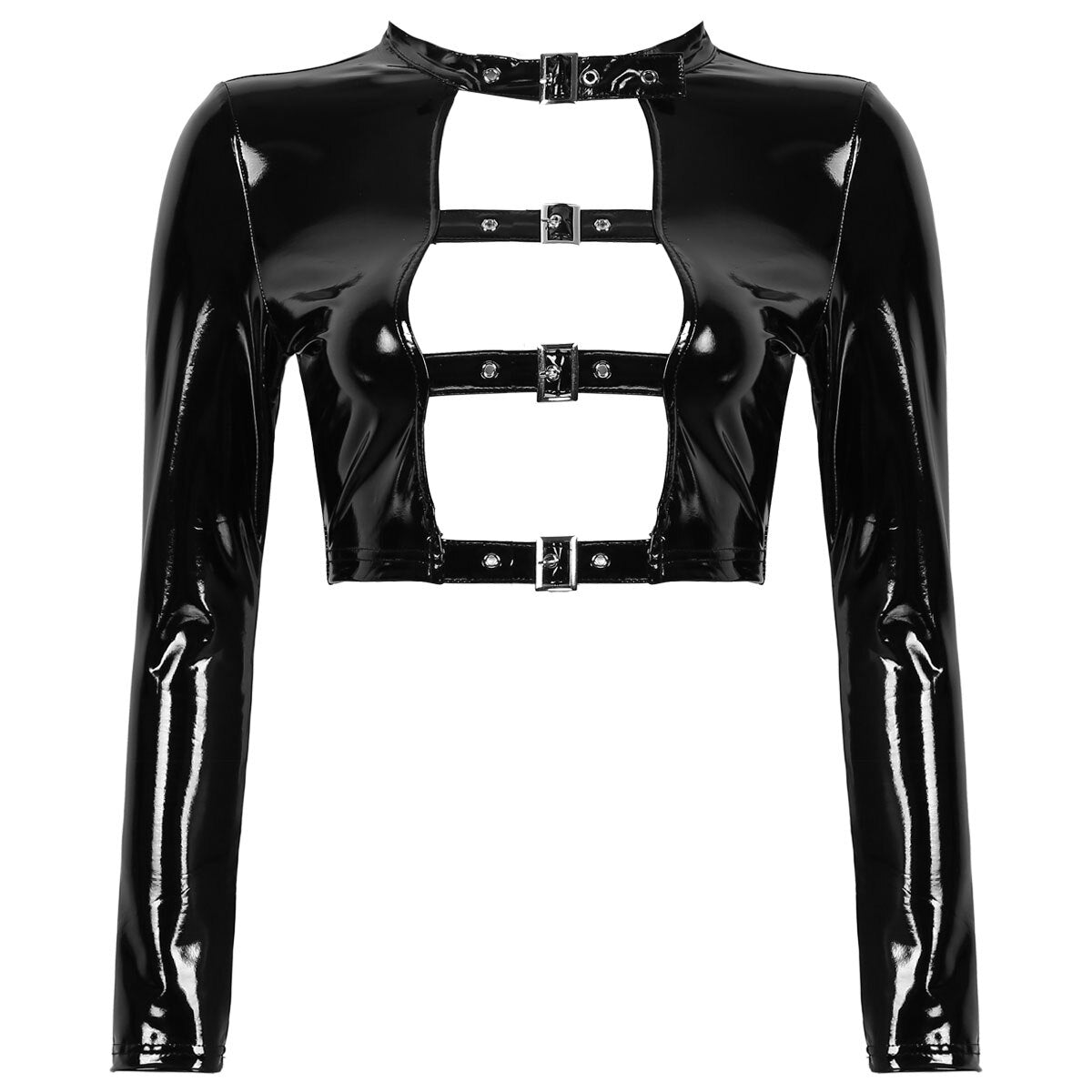 Cropped Patent Leather Top - Your Shiny Clothes