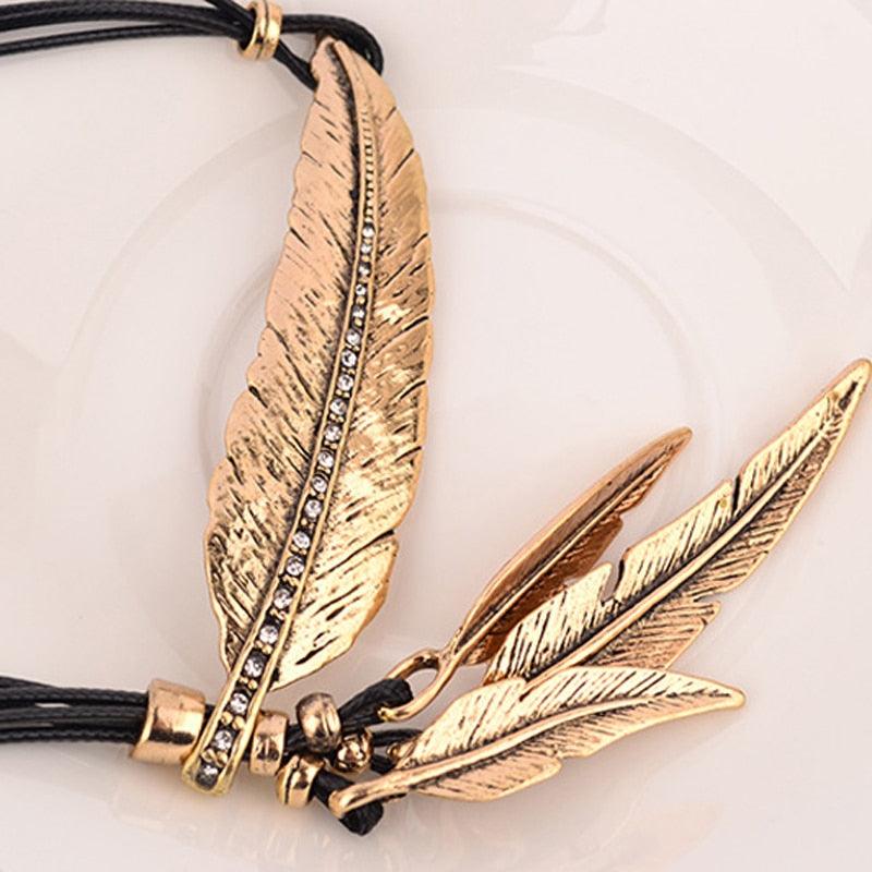 Feather Design Necklace - Your Shiny Clothes