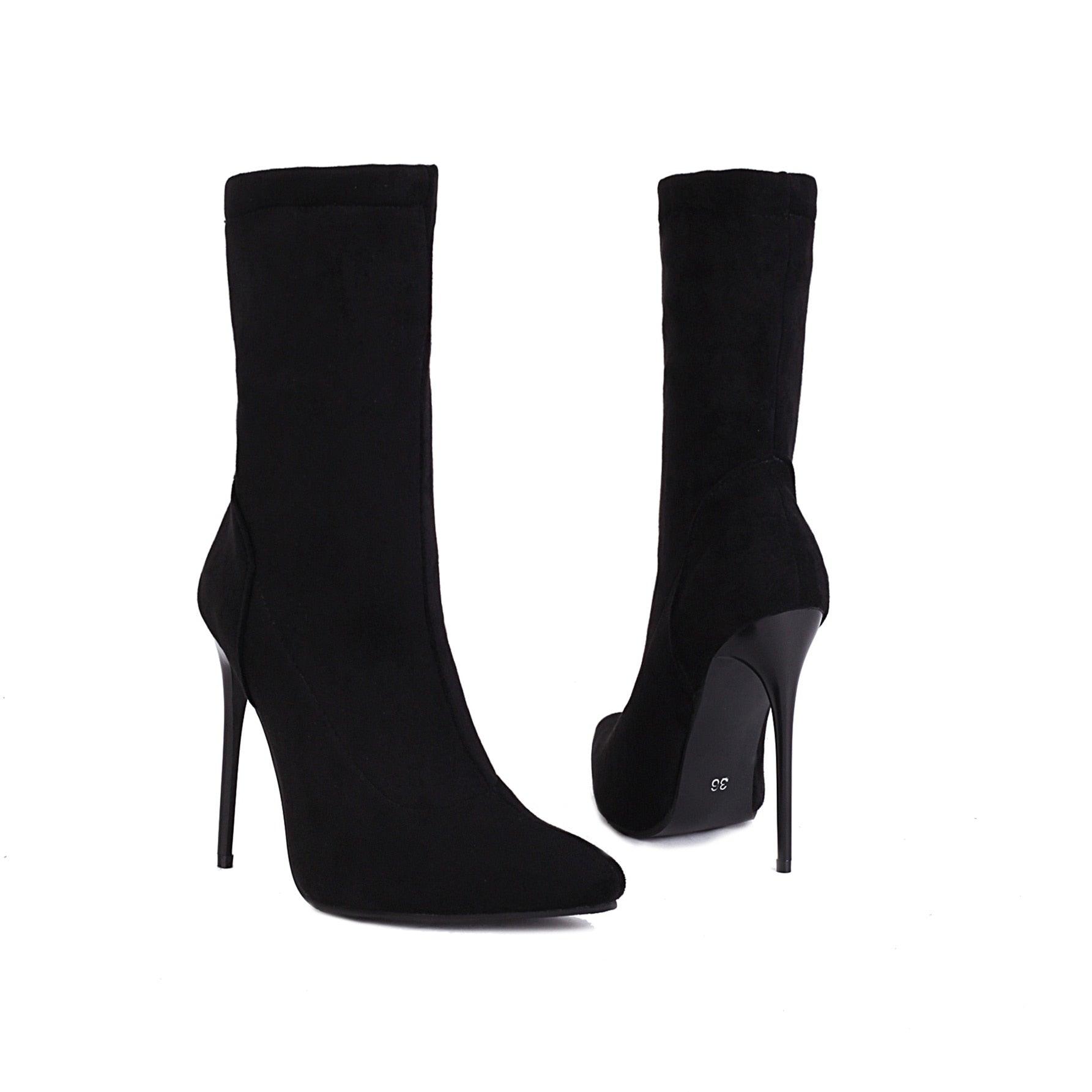 12 cm High Heel Ankle Boots - Your Shiny Clothes