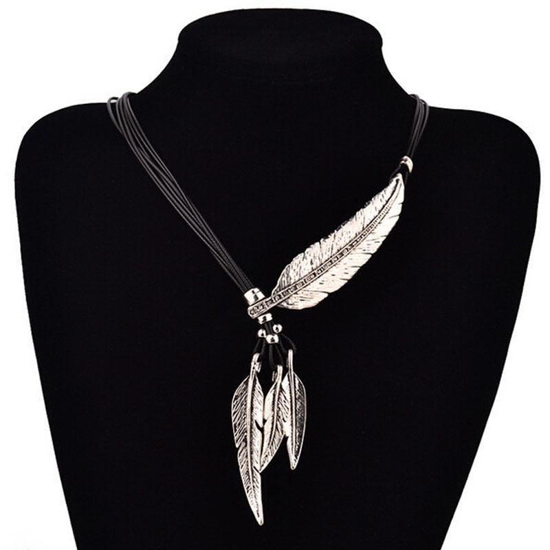 Feather Design Necklace - Your Shiny Clothes